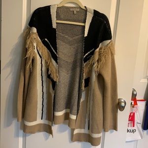 Geometric Fringe Cardigan w/ POCKETS!